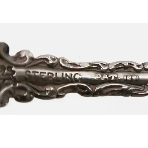 Whiting Louis XV Sterling Silver 1891 Solid Bon Bon Nut Spoon 4 1/2" Party Glam - Picture 2 of 4